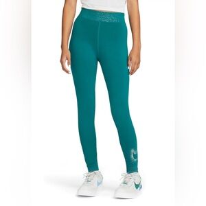 Nike Stardust High Waist Teal Active Leggings